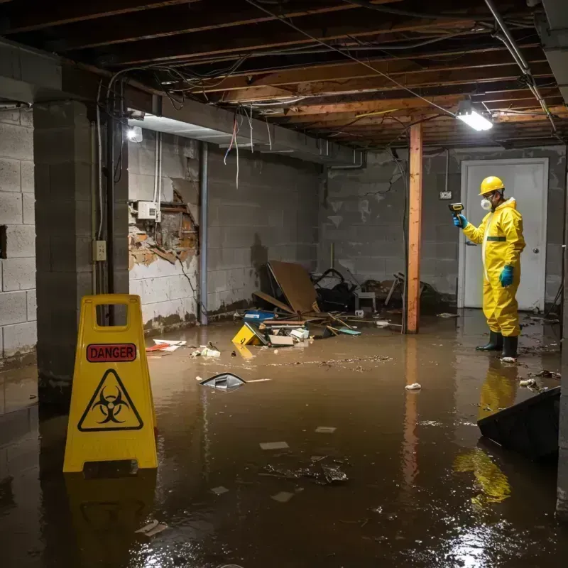 Flooded Basement Electrical Hazard in Crosby County, TX Property